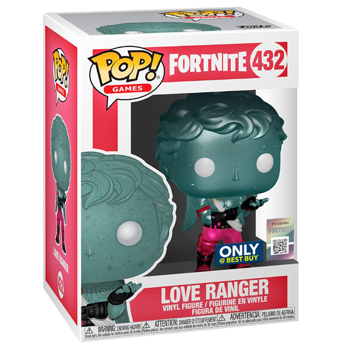 Figura Funko Pop Love Ranger Metallic (Fortnite) en su caja