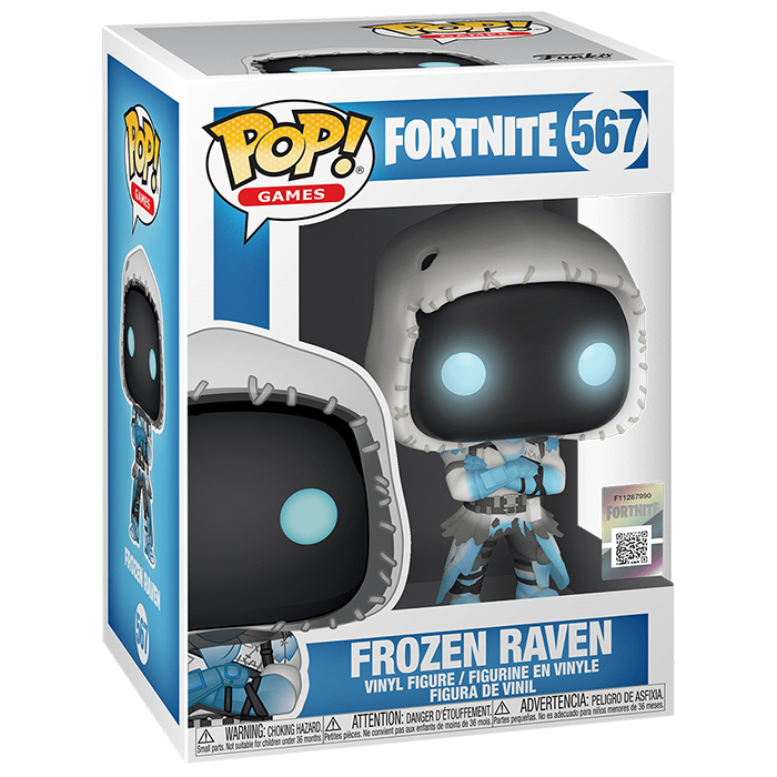 Figura Funko Pop Frozen Raven (Fortnite) en su caja