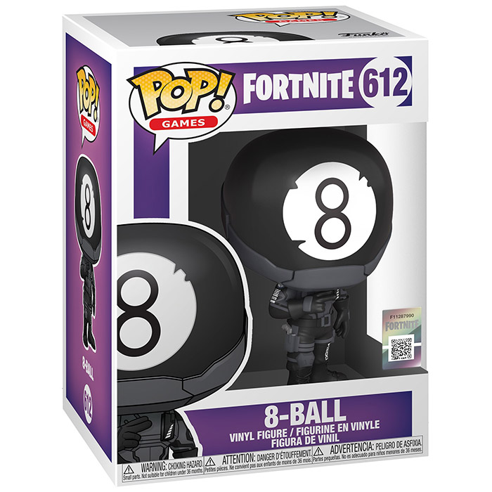 Figura Funko Pop 8-ball (Fortnite) en su caja