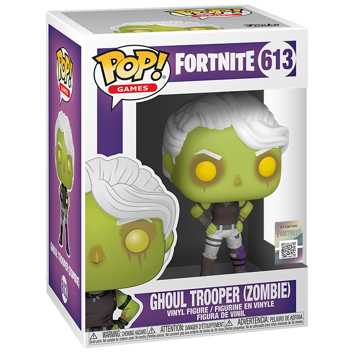 Figura Funko Pop Ghoul Trooper (Fortnite) en su caja